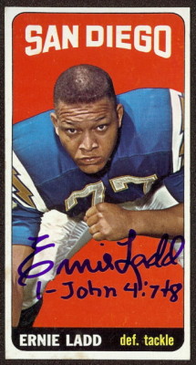 autographed 1965 topps ernie ladd