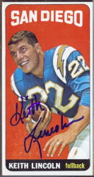 autographed 1965 topps keith lincoln