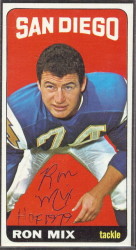 autographed 1965 topps ron mix