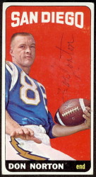 autographed 1965 topps don norton