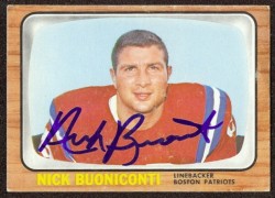 autographed 1966 topps nick buoniconti