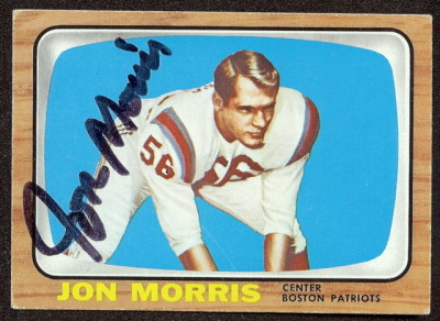 autographed 1966 topps jon morris