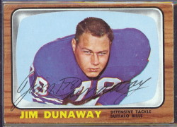 autographed 1966 topps jim dunaway