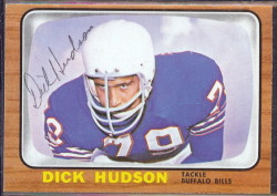 autographed 1966 topps dick hudson