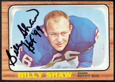 autographed 1966 topps billy shaw