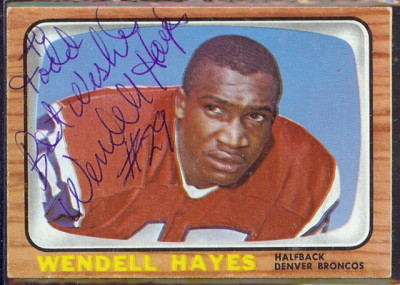 autographed 1966 topps wendell hayes