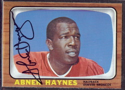 autographed 1966 topps abner haynes