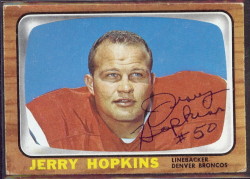 autographed 1966 topps jerry hopkins