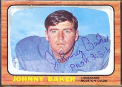 autographed 1966 topps johnny baker