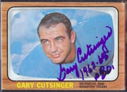 autographed 1966 topps gary cutsinger