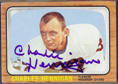 autographed 1966 topps charlie hennigan