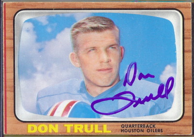 autographed 1966 topps don trull