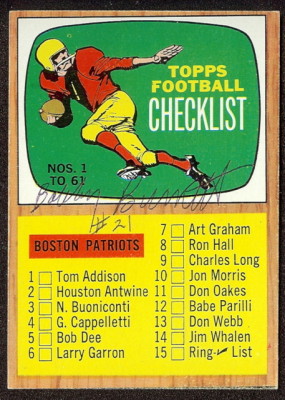 autographed 1966 topps checklist