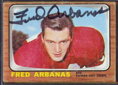 autographed 1966 topps fred arbanas