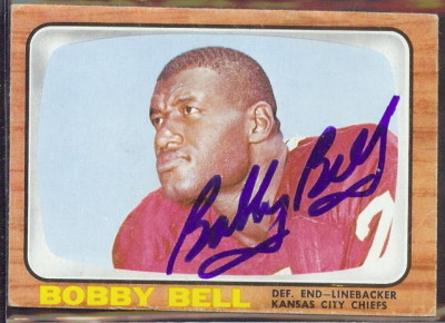 autographed 1966 topps bobby bell