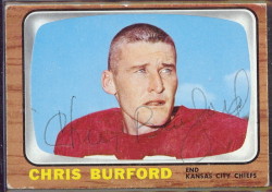 autographed 1966 topps chris burford