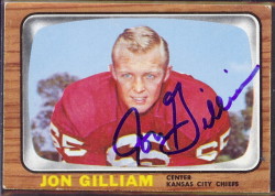 autographed 1966 topps jon gilliam