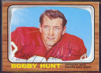 autographed 1966 topps bobby hunt
