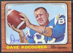 autographed 1966 topps dave kocourek