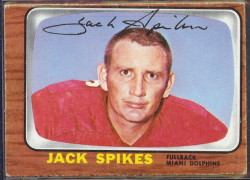 autographed 1966 topps jack spikes