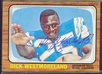 autographed 1966 topps dick westmoreland
