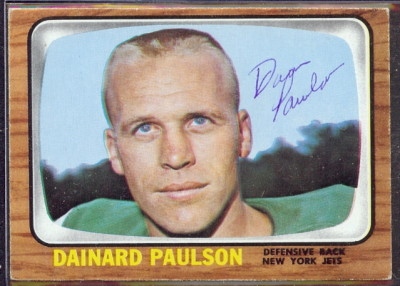autographed 1966 topps dainard paulson