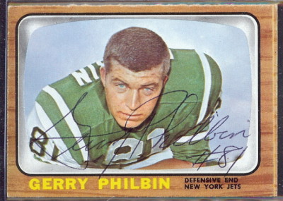 autographed 1966 topps gerry philbin