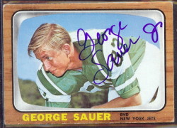 autographed 1966 topps george sauer