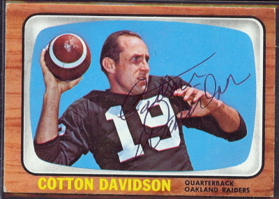 autographed 1966 topps cotton davidson