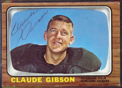 autographed 1966 topps claude gibson