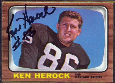autographed 1966 topps ken herock