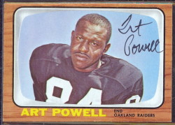 autographed 1966 topps art powell