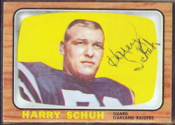 autographed 1966 topps harry schuh