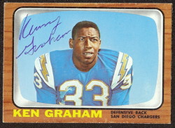 autographed 1966 topps ken graham