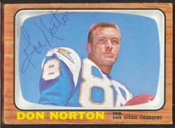 autographed 1966 topps don norton
