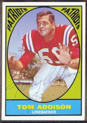 autographed 1967 topps tom addison