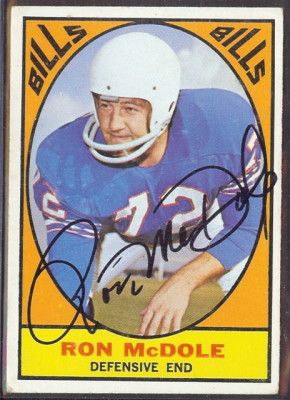 autographed 1967 topps ron mcdole