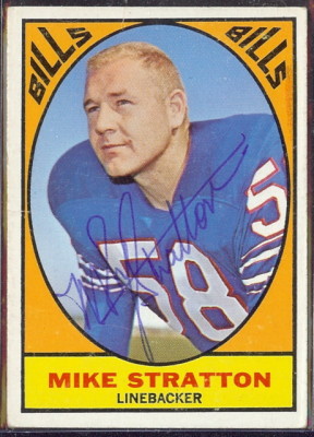 autographed 1967 topps mike stratton
