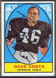 autographed 1967 topps dave costa