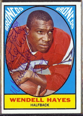 autographed 1967 topps wendell hayes