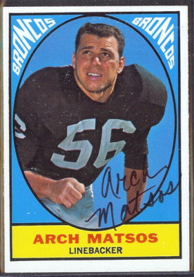 autographed 1967 topps arch matsos
