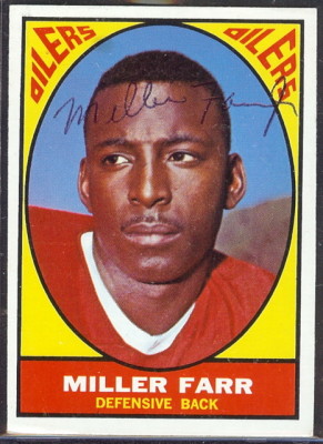 autographed 1967 topps miller farr