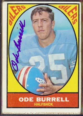 autographed 1967 topps ode burrell