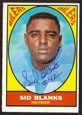 autographed 1967 topps sid blanks