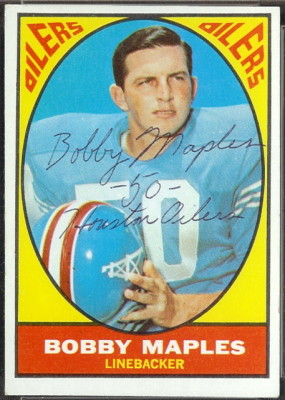 autographed 1967 topps bobby maples