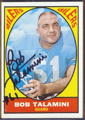 autographed 1967 topps bob talamini