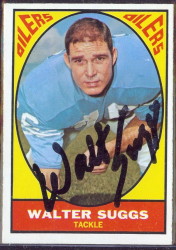autographed 1967 topps walt suggs