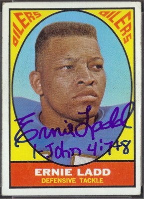 autographed 1967 topps ernie ladd