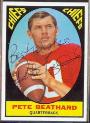 autographed 1967 topps pete beathard