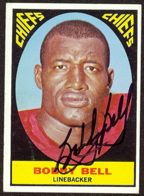 autographed 1967 topps bobby bell